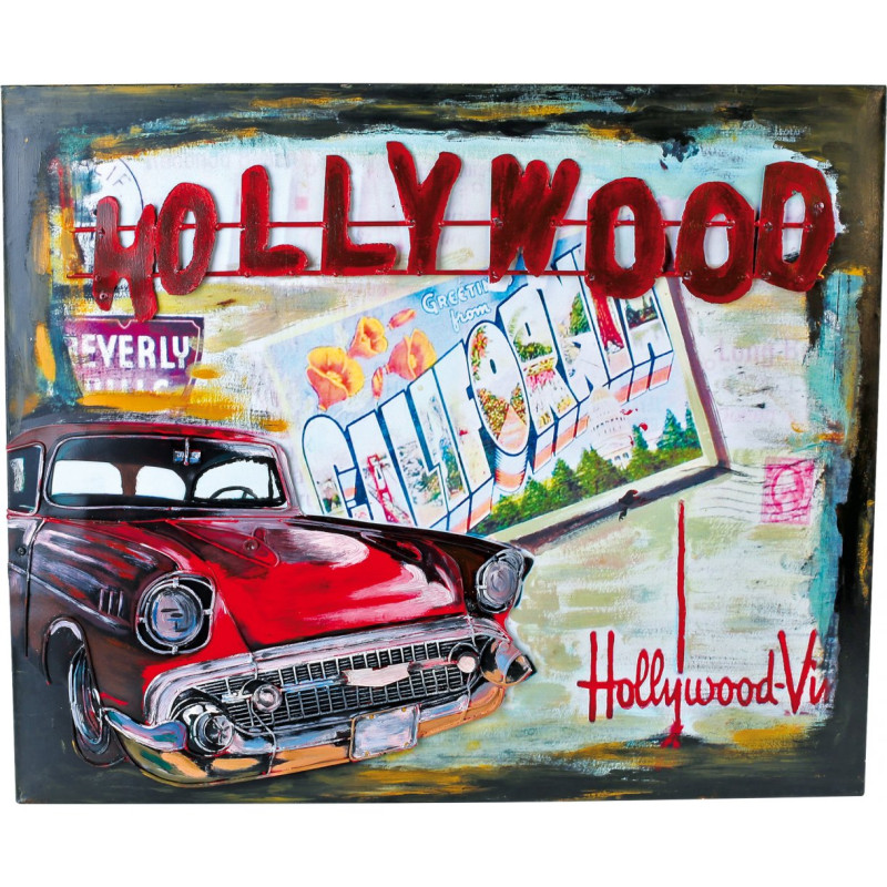 Decommissioned - Metal Sign Hollywood "Vintage Design"