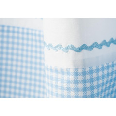 Pinolino Tekstil Udstyr til Tremme-/Babyseng (4 dele), Vichy-Karo/Blå